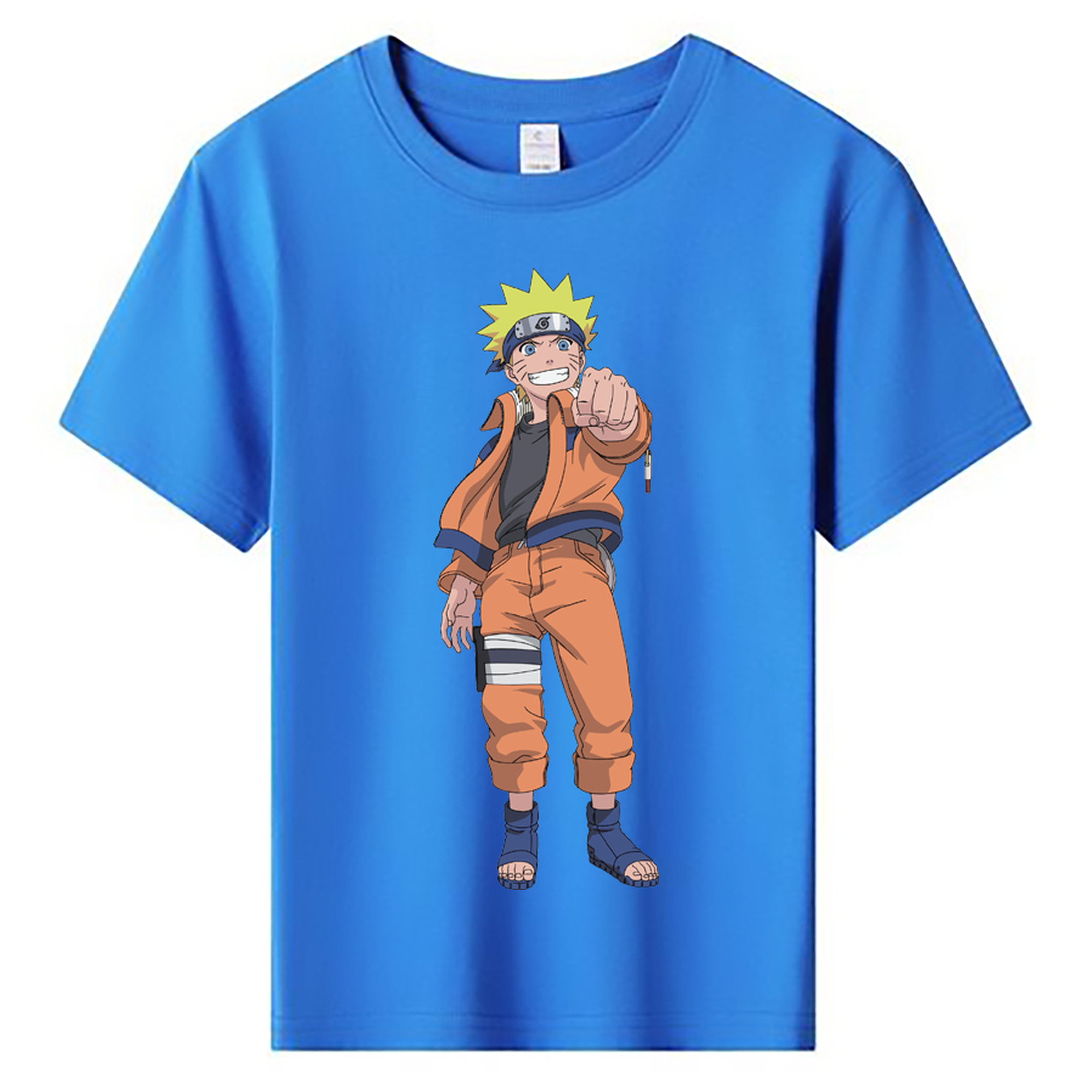 （画像用） NARUTO -ナルト- うずまき ナルト Uzumaki Naruto 綿100％キッズTシャツ（フロントプリント）